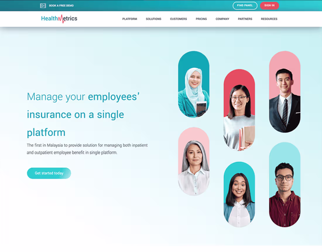 Cover image for HealthMetrics: Insurance platform solution: Behance