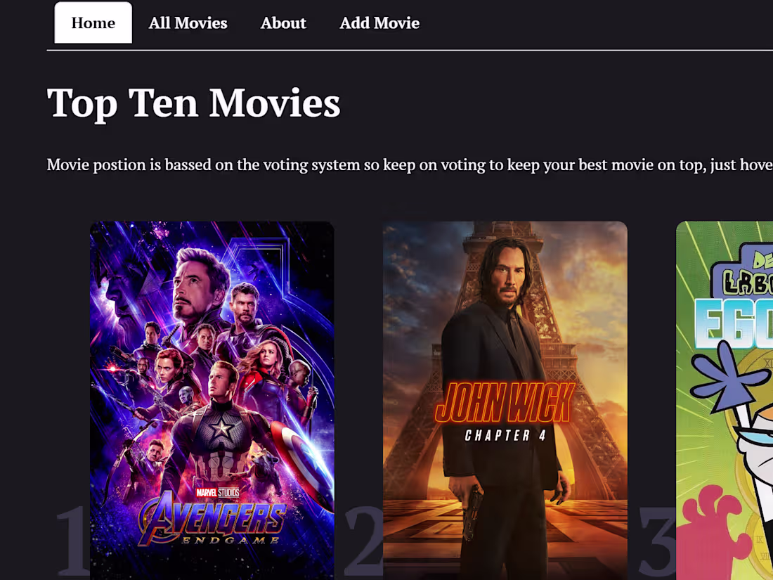 Cover image for Movie web development