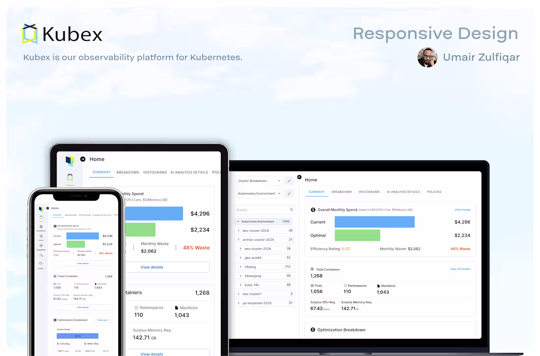 Cover image for UX/UI Design for Kubex Analytics Platform