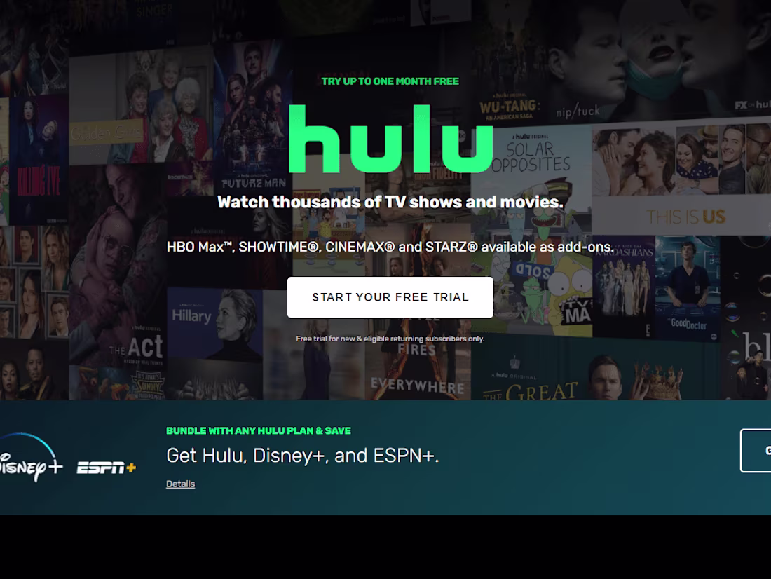 Cover image for Hulu web-page clone