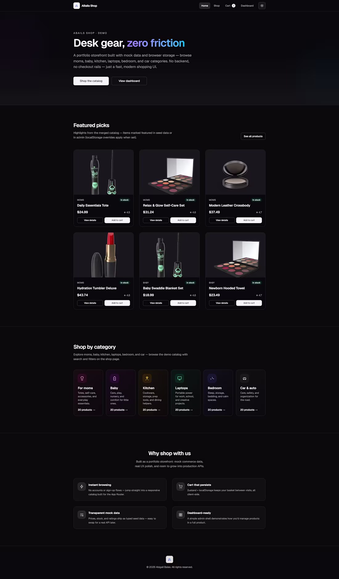 Cover image for ABails Shop is a responsive