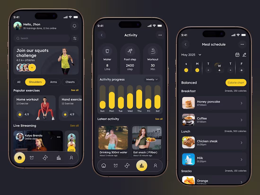 Cover image for FitTrack – Smart Fitness & Nutrition App UI Hello, Everyone!...