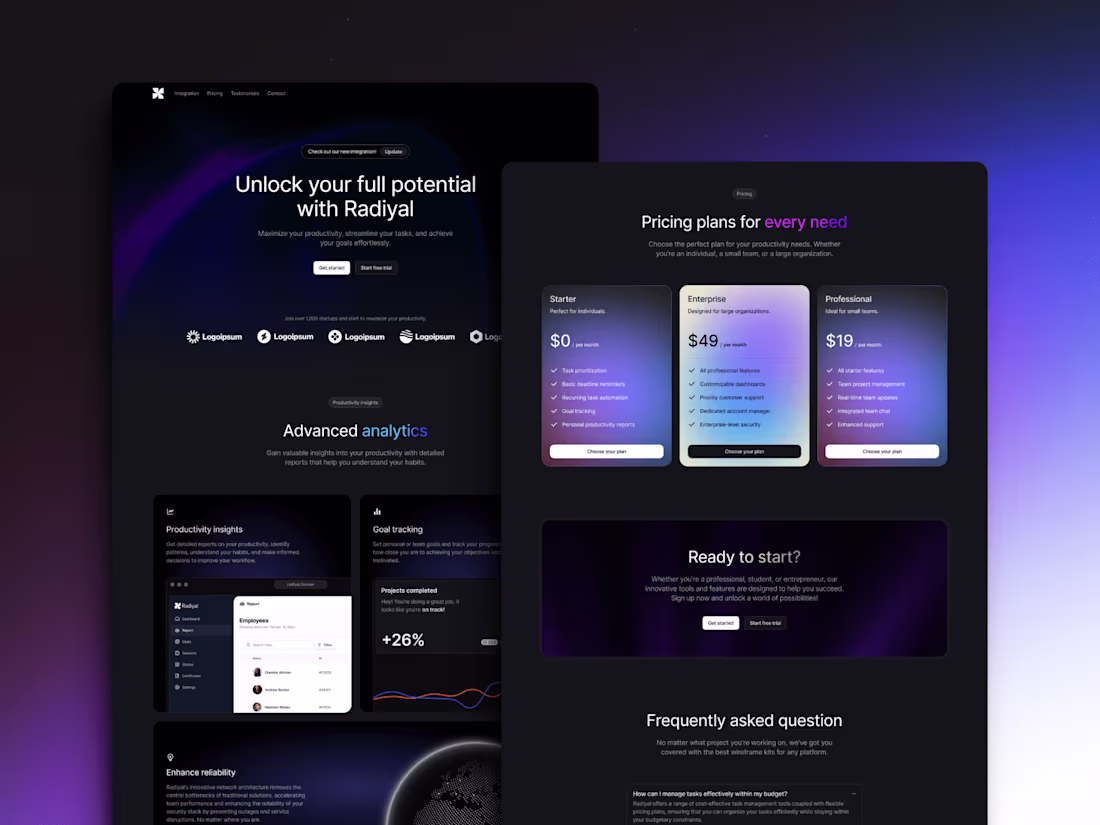 Cover image for Radiyal: Framer Template