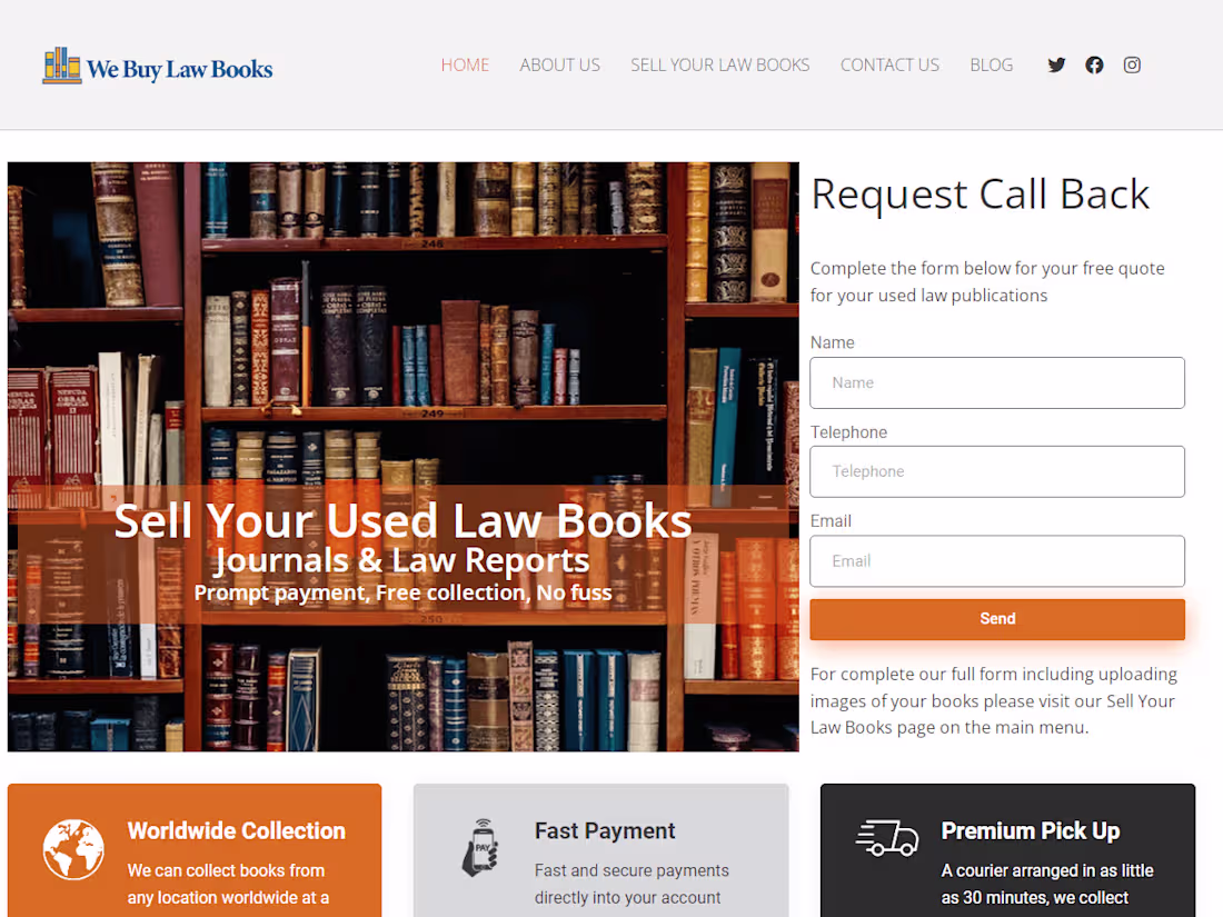 Cover image for LawBook sellers website