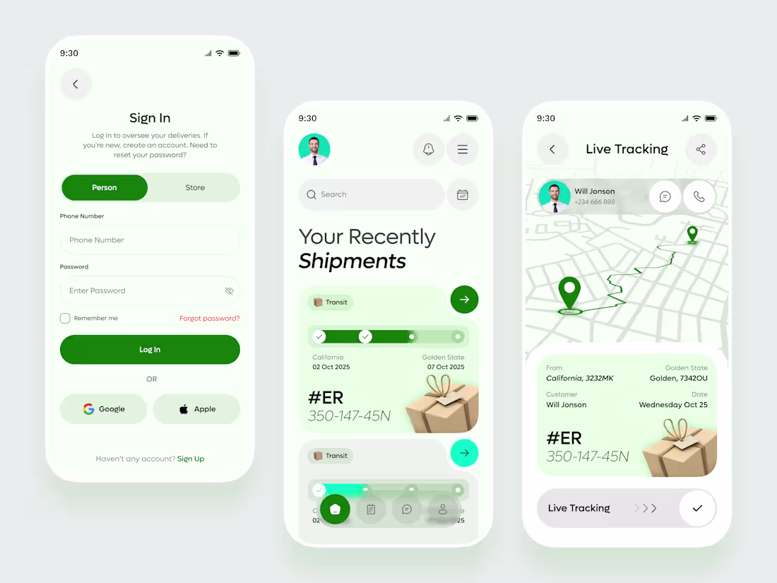 Cover image for Parcel Tracking App Better view: https://dribbble.com/shots/...