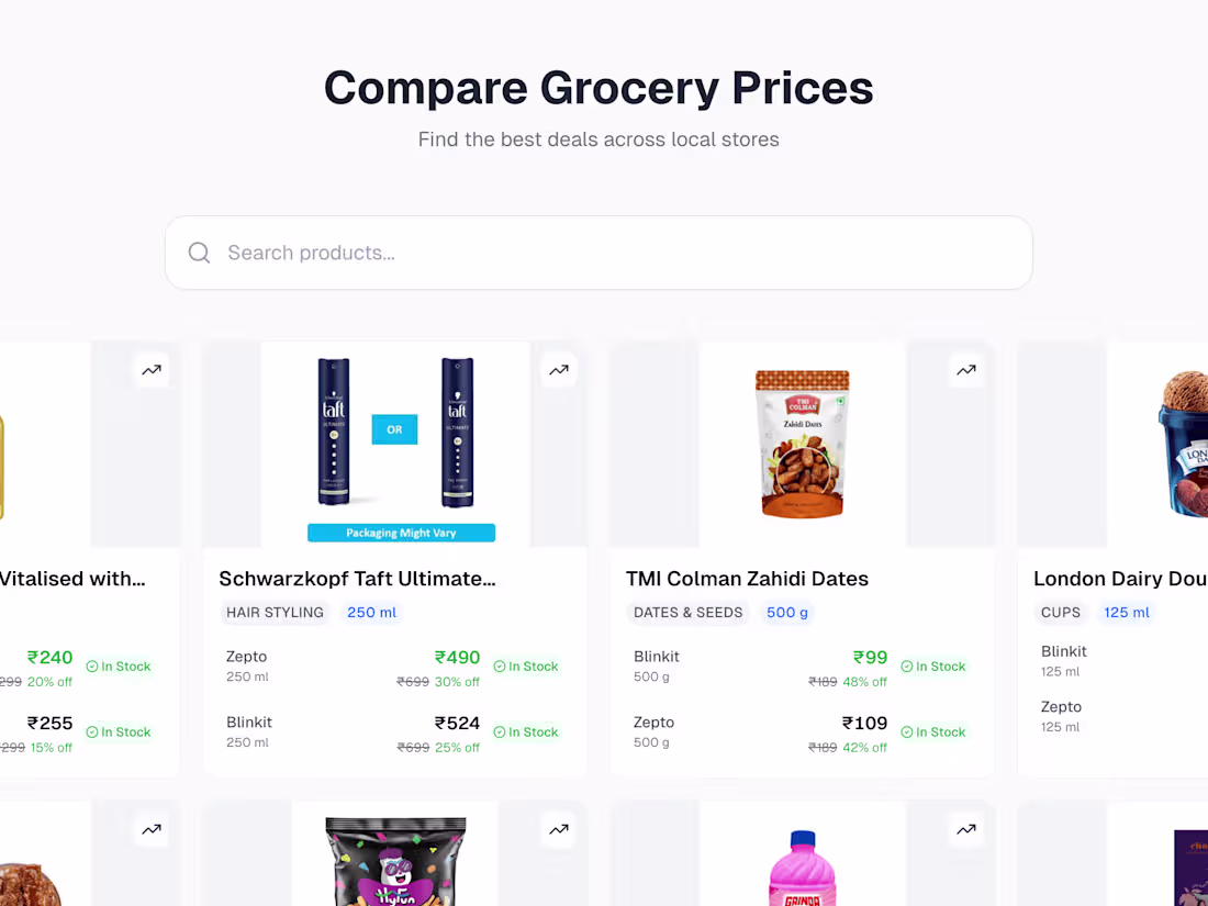 Cover image for Grocery Price Comparison Web App
