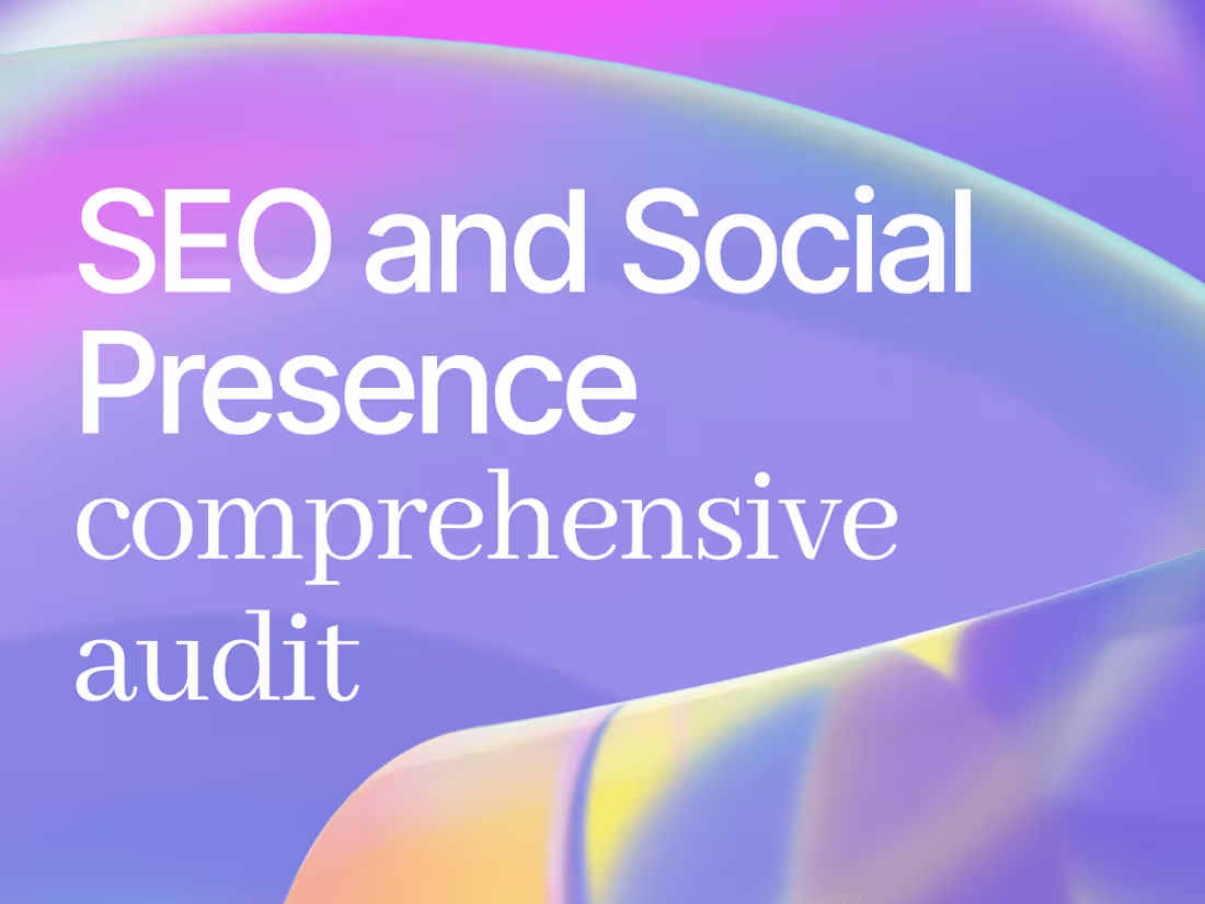 Cover image for Comprehensive SEO and Social Presence Consultation