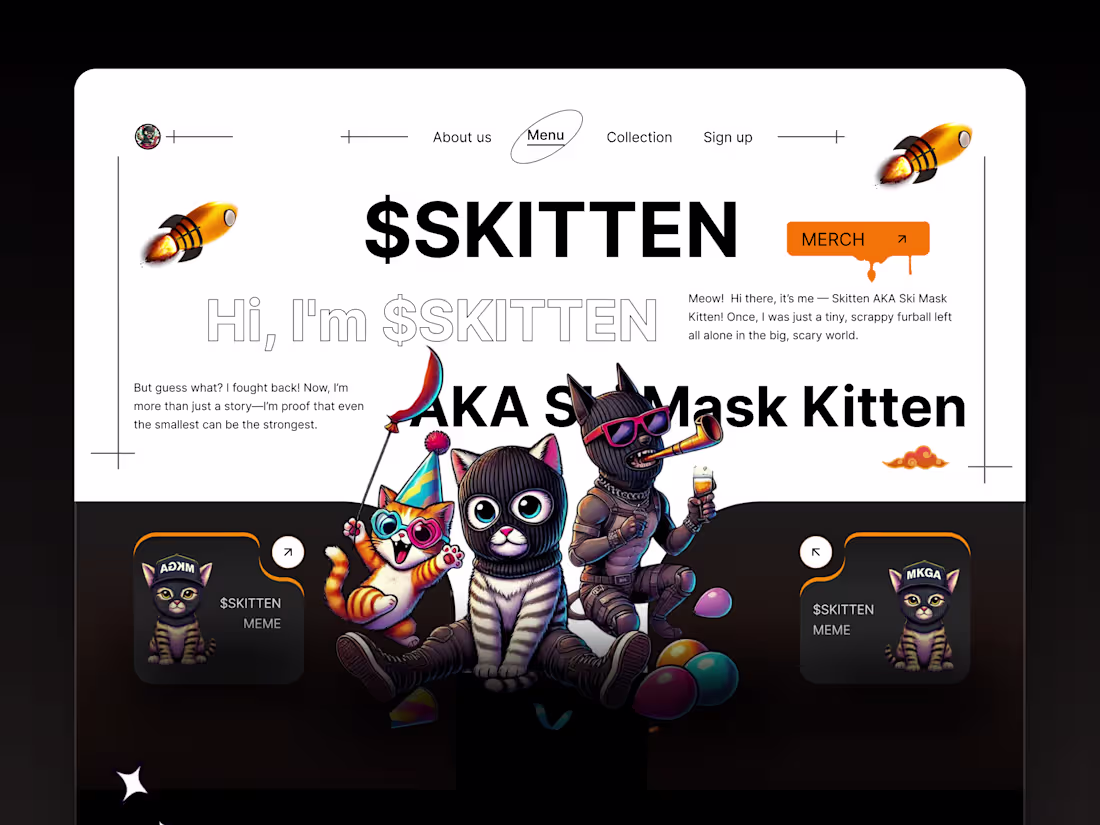 Cover image for SKITTEN Meme Coin Landing Page Project