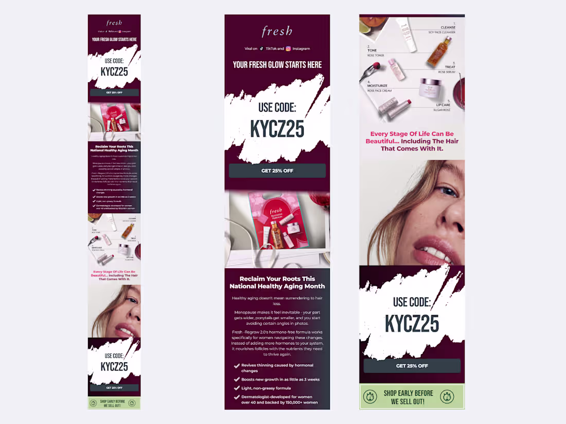 Cover image for Figma email deisgn for FRESH brand