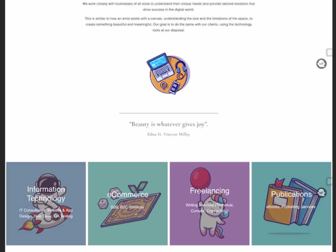 Cover image for Landing page content & design 