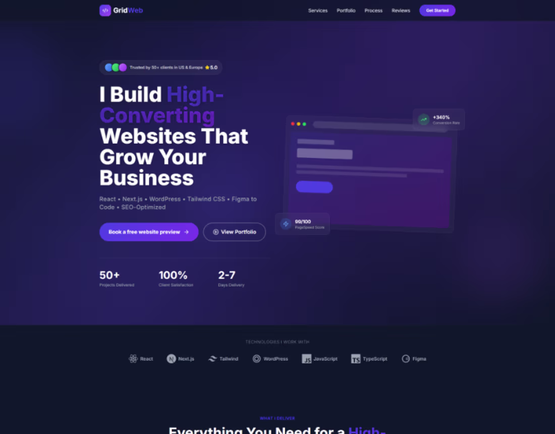 Cover image for Modern Web Agency Landing Page | UI/UX Design