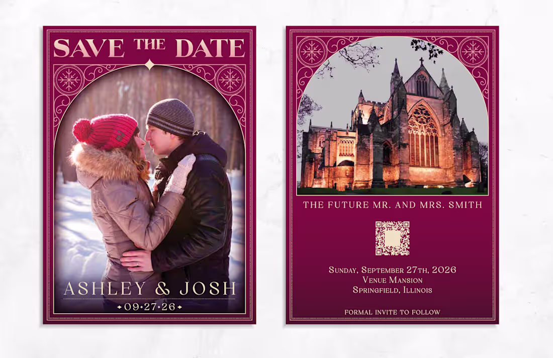Cover image for Custom Save the Date invitation