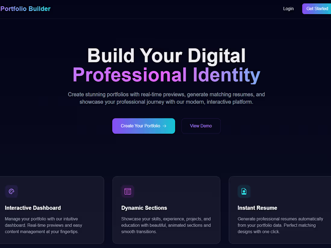 Cover image for Portfolio Builder