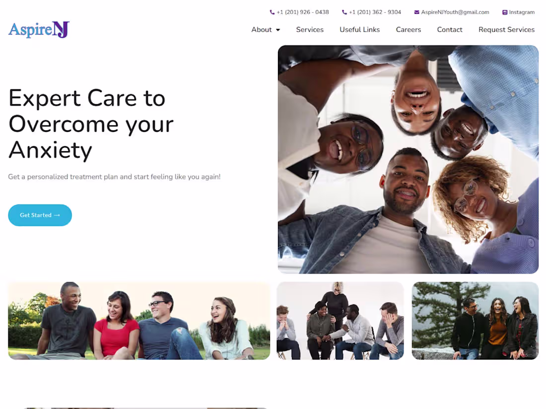 Cover image for Aspire Youth NJ Website