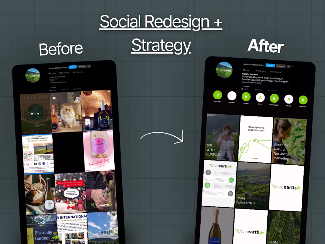 Cover image for Social Redesign + Paid Media Strategy for Premium Wine Brand