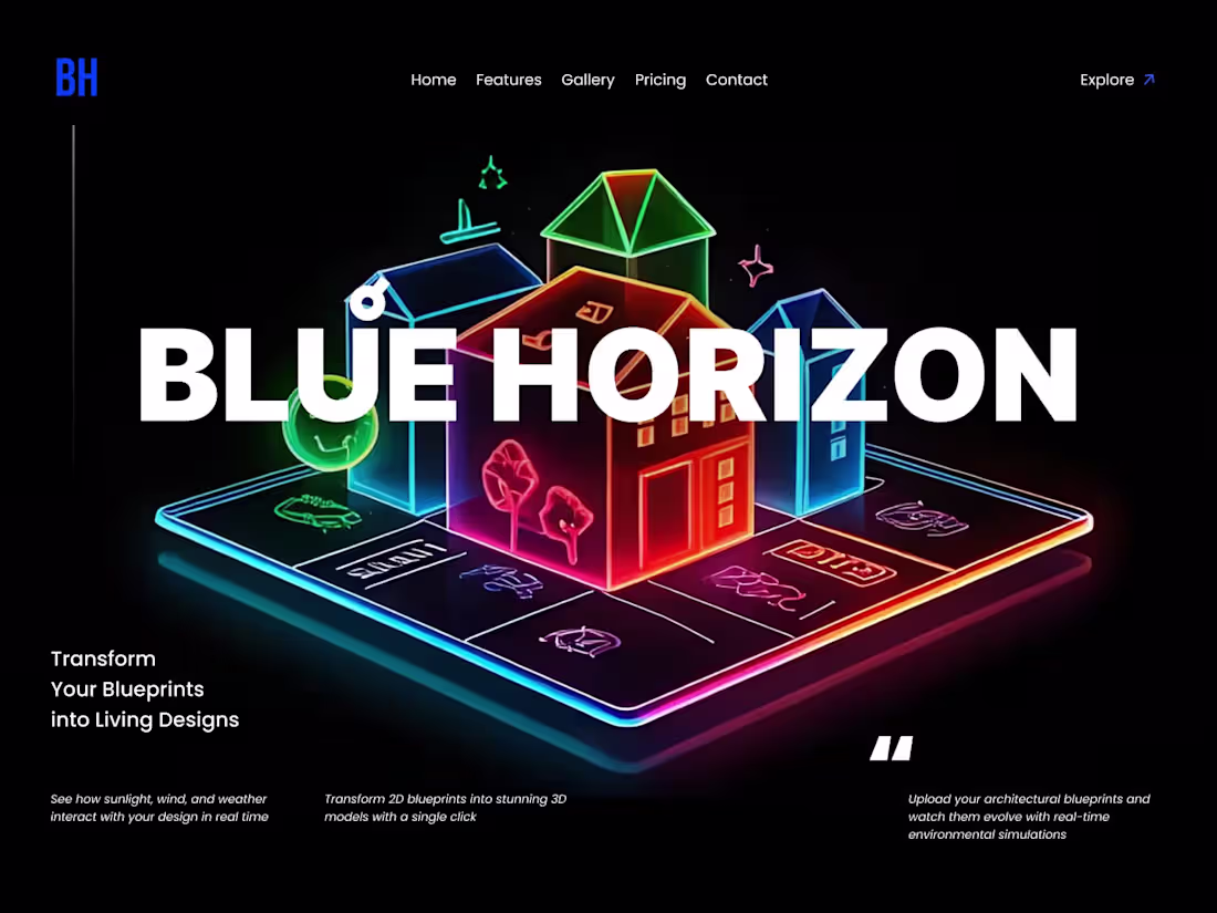 Cover image for Blueprint Horizon: Interactive 3D Architectural Visualization