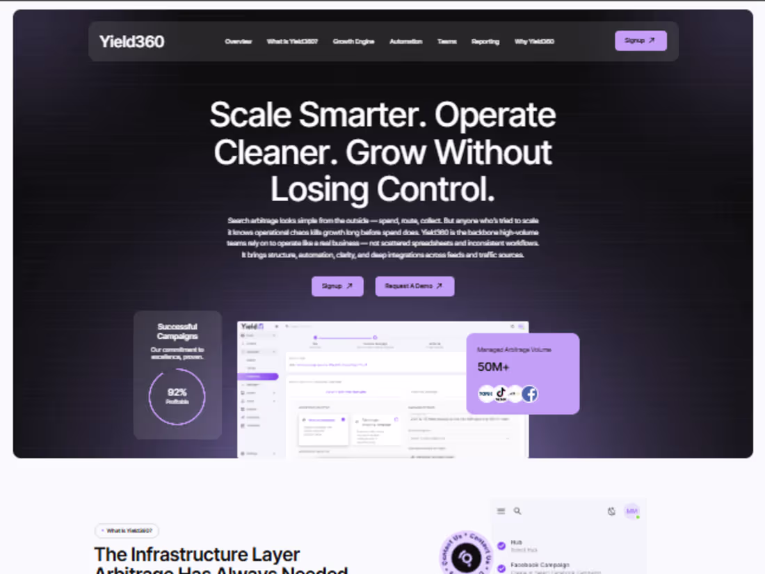 Cover image for Yield360 — Search Arbitrage Infrastructure Platform (SaaS)