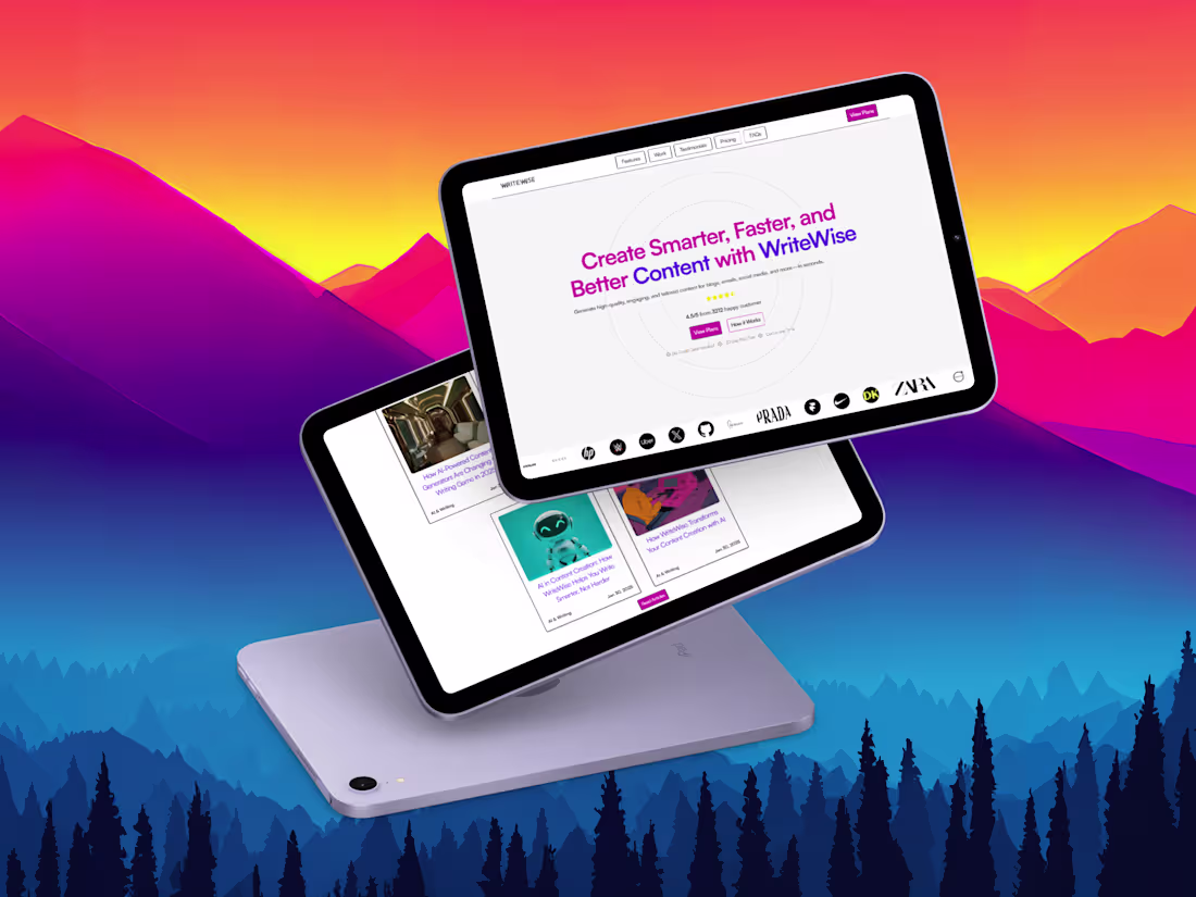 Cover image for WRITE WISE Case Study: A Framer Website Development