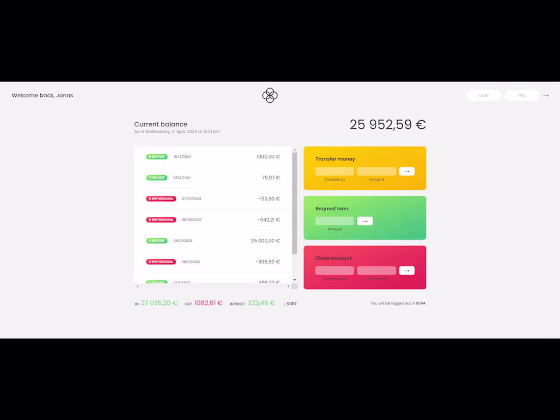 Cover image for Bankist App with a minimal Landing Page