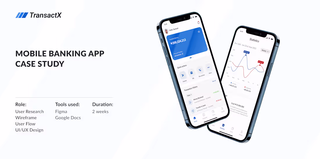 Cover image for TransactX bank app [A case study]