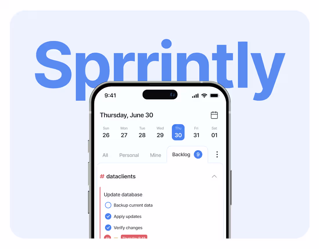 Cover image for Sprrintly | Mobile App