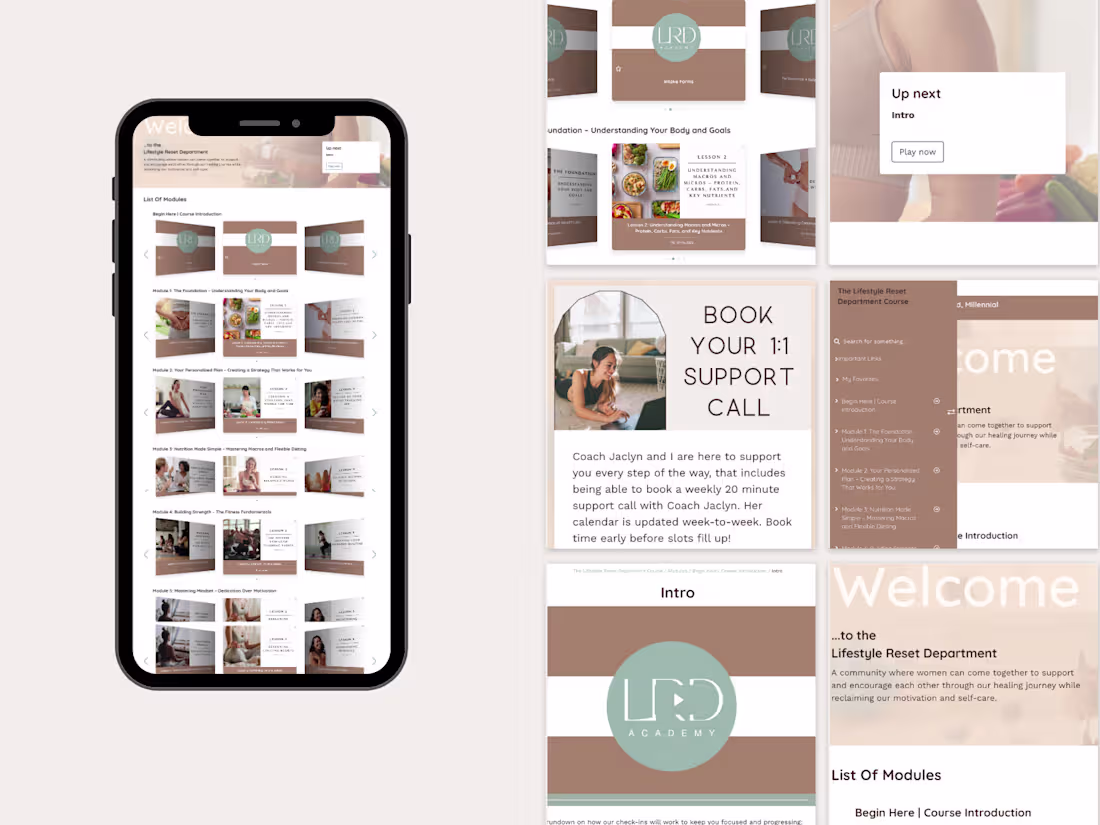 Cover image for Kajabi Course Redesign for Health & Fitness Brand