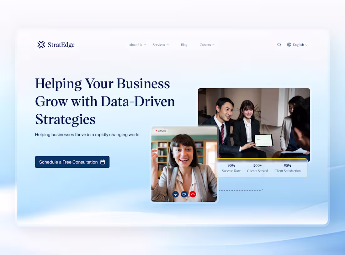 Cover image for Homepage Design – StratEdge Consulting