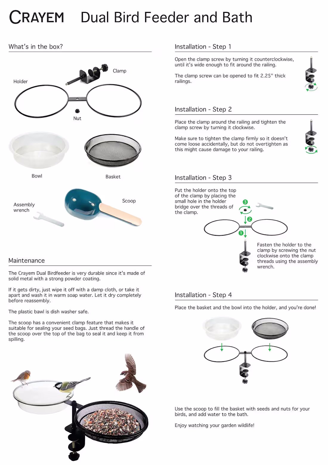 Cover image for Product Setup Guide – Crayem Bird Feeder