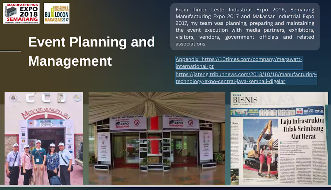 Cover image for I managed various event planning