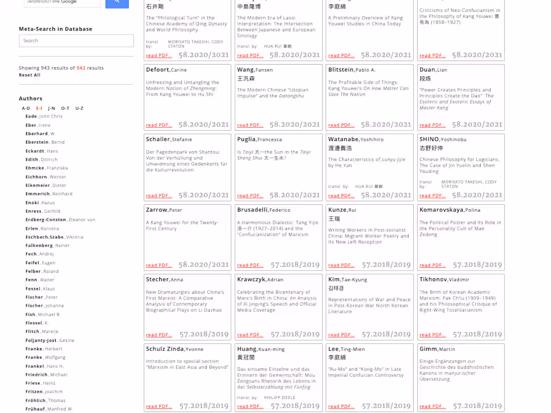 Cover image for Filterable online archive