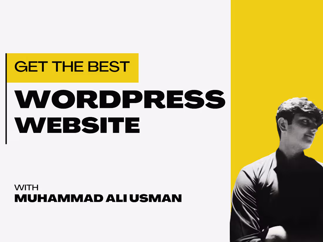 Cover image for I will create the best WordPress Website