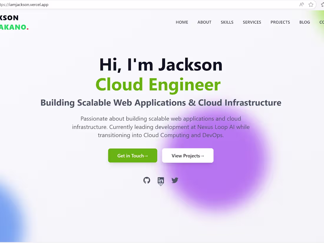 Cover image for Jackson Mwakano's Developer Portfolio