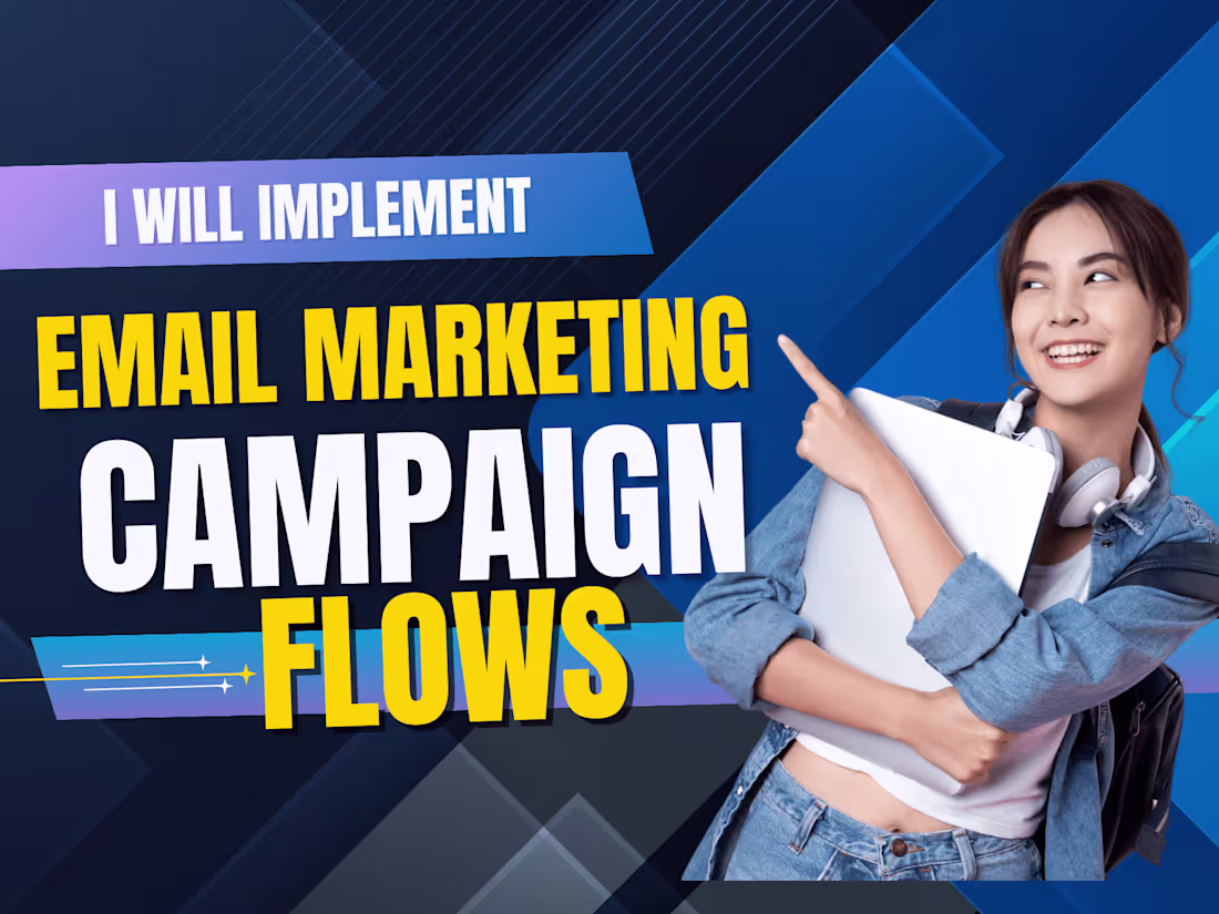 Cover image for I will klaviyo email marketing shopify marketing campaign design