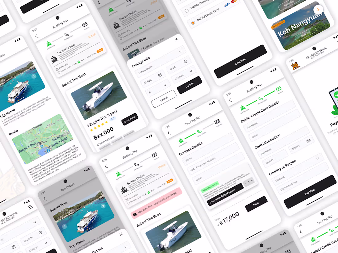 Cover image for Boat Tour Booking App UI/UX Design | JK - Speed Tours