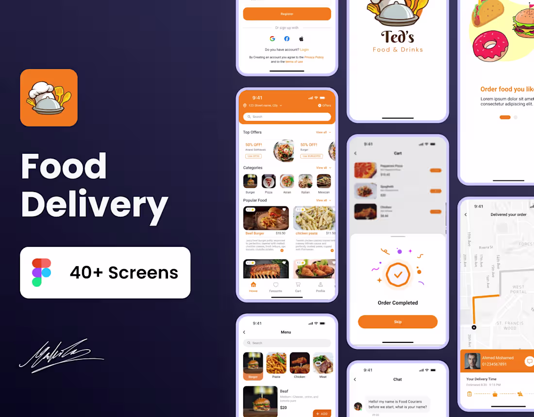 Cover image for Food Delivery App UI