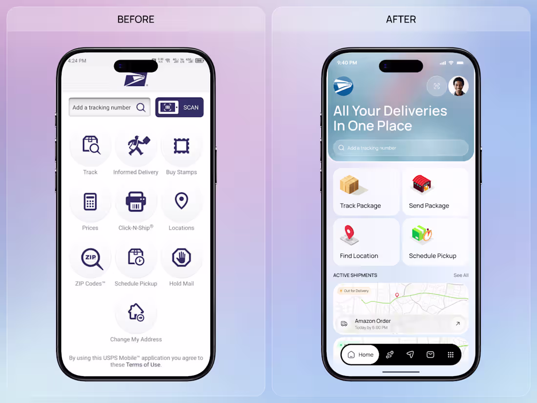 Cover image for USPS Mobile App Redesign —