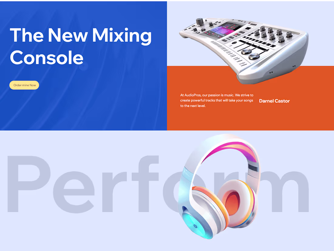 Cover image for Wix Music Product website