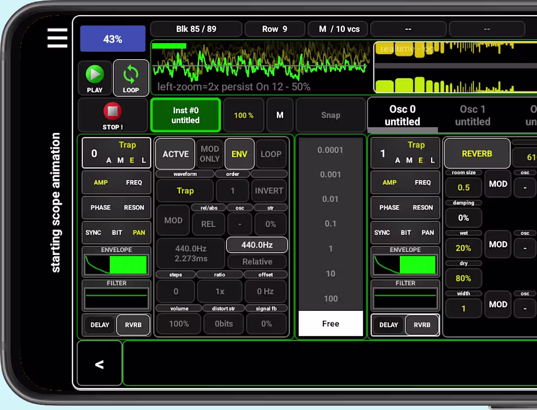 Cover image for Oscalate - Real-time Synthesizer & Sequencer for Android