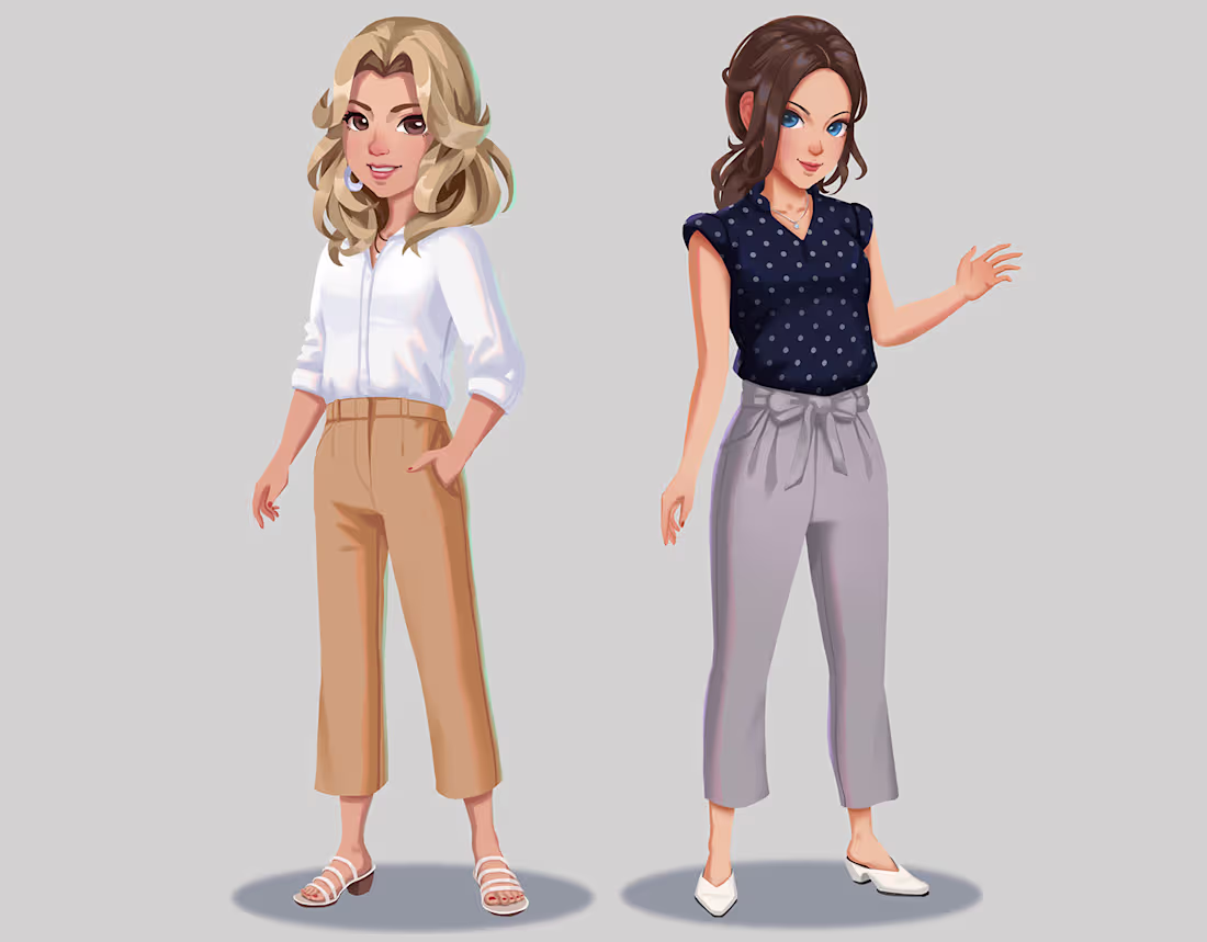 Cover image for Female Smart Casual Character Art :: Behance