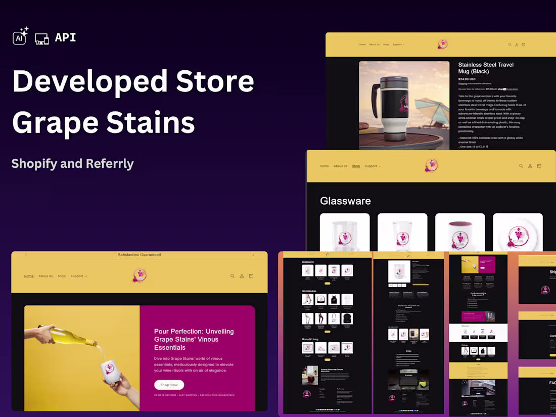 Cover image for Grape Stains E-commerce Website Design