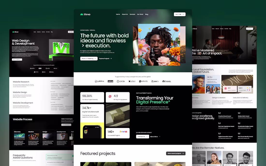 Cover image for Trivvo - Portfolio & Agency Website Webflow Template