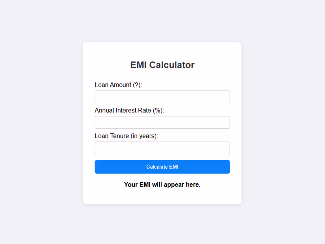 Cover image for emi calculator for finance page