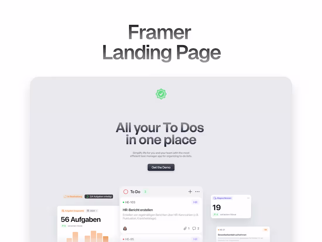 Cover image for Framer Landing Page Design & Development