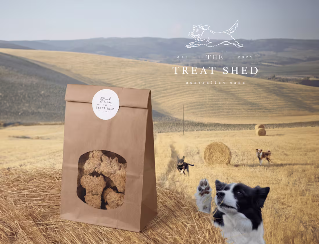 Cover image for The Treat Shed • Organic Dog Biscuits • Brand Design