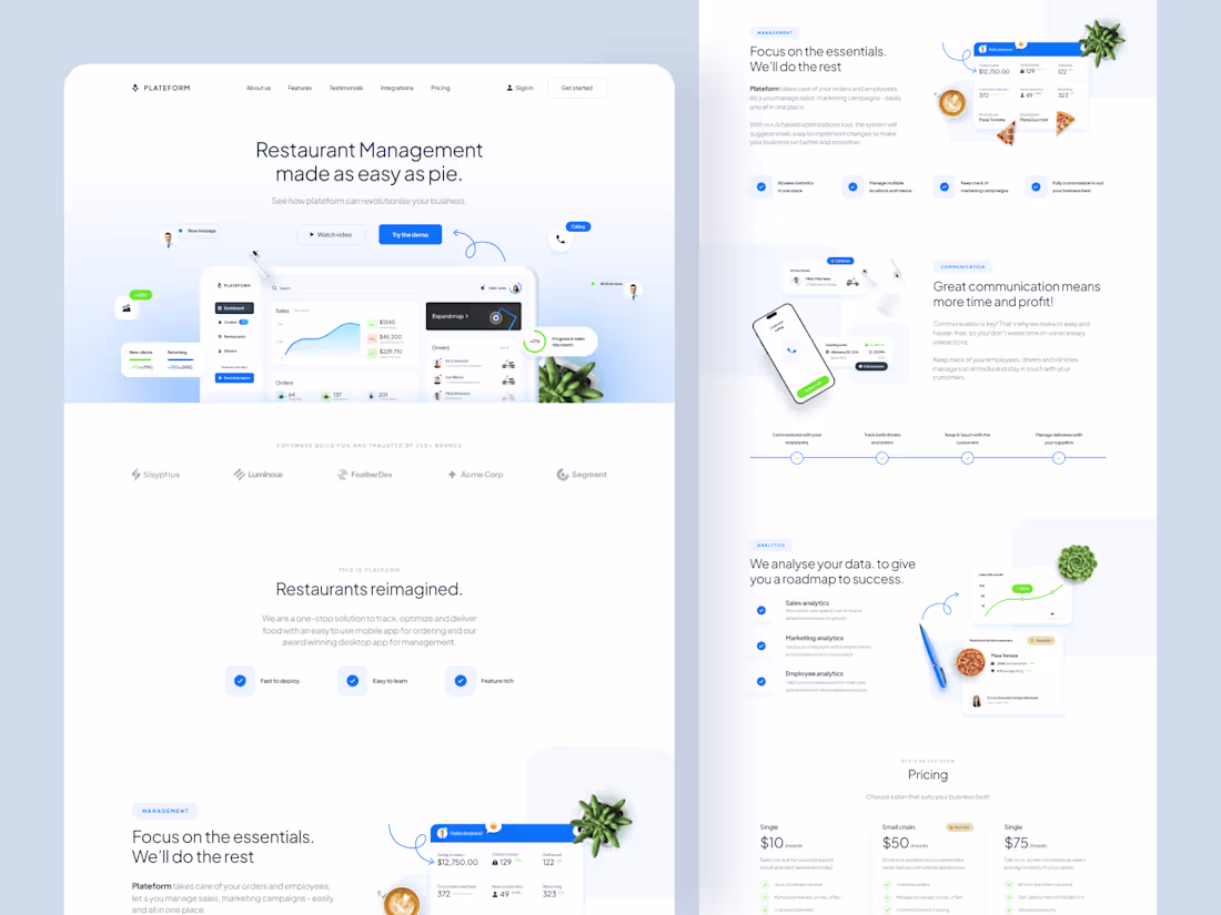 Cover image for Plateform - SaaS Landing page 🌟