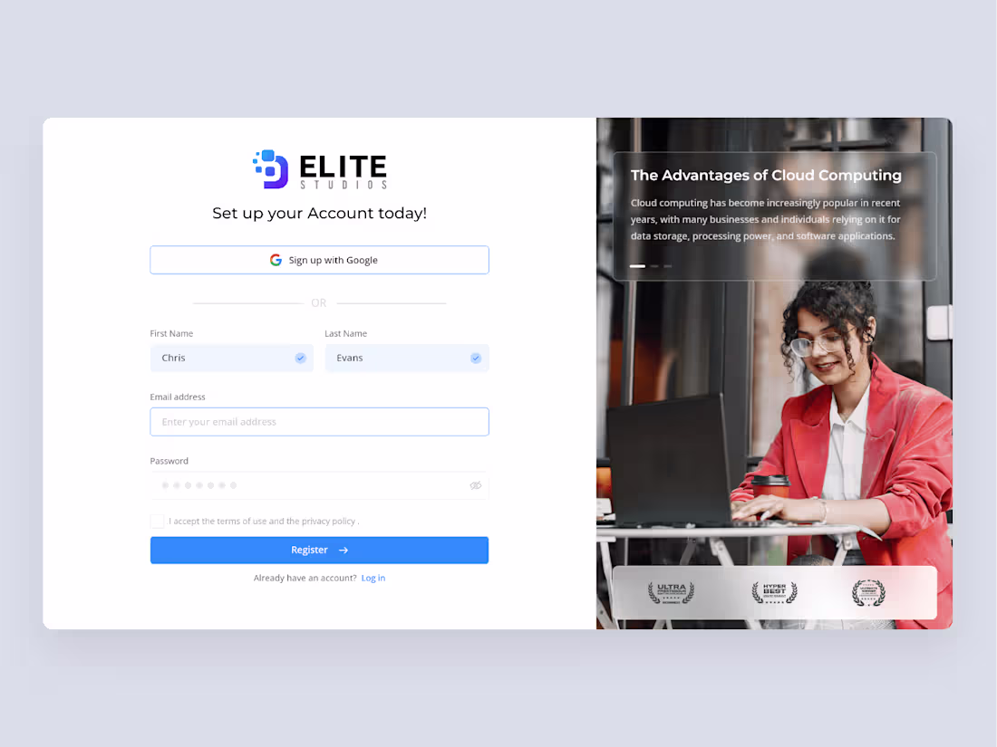 Cover image for Elite Studio - Registration