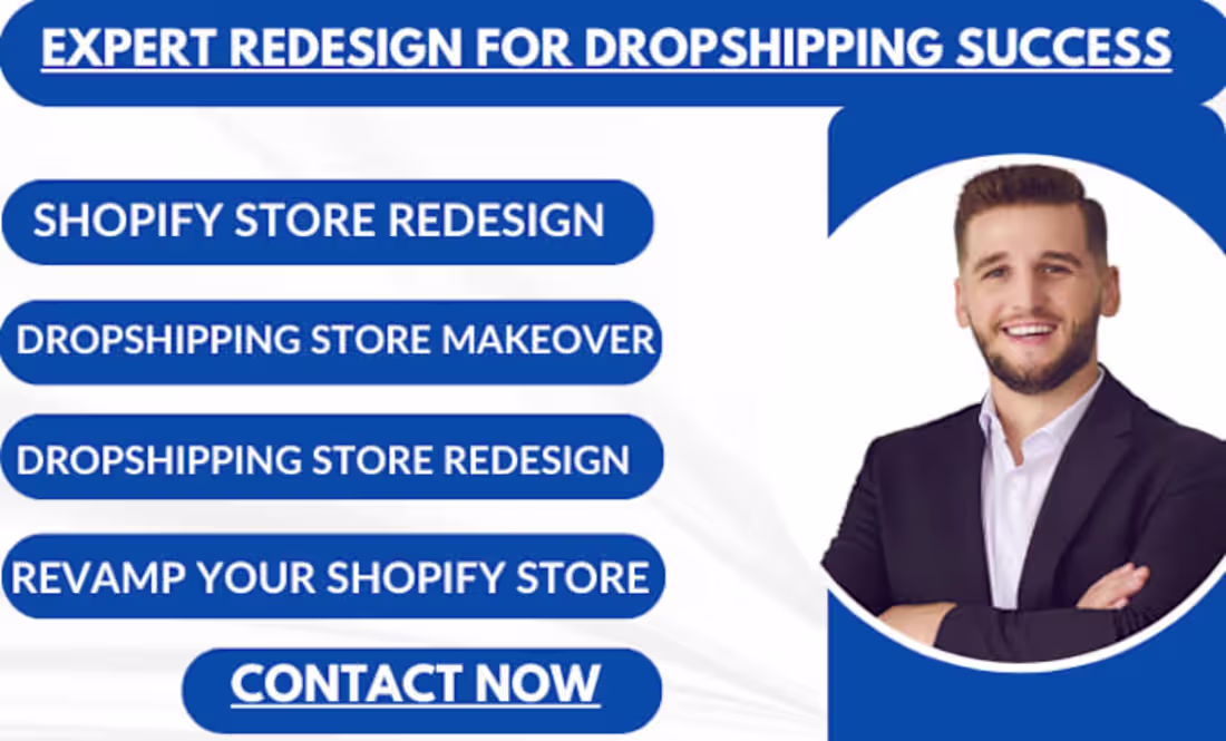 Cover image for I will shopify website design pro dropshipping store redesign o…