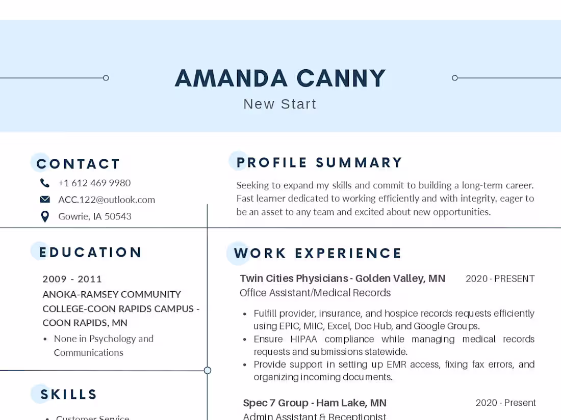 Cover image for ATS ORIENTED RESUME