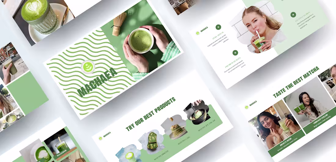 Cover image for Modern Matcha Brand Pitch Deck Design