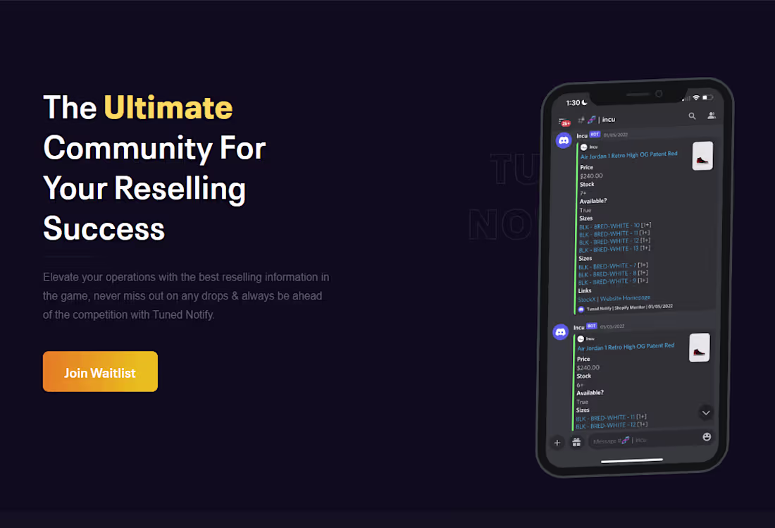 Cover image for Tuned Notify Landing Page with Next.JS